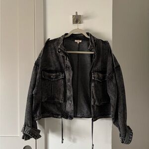Vici Charcoal Denim Jacket